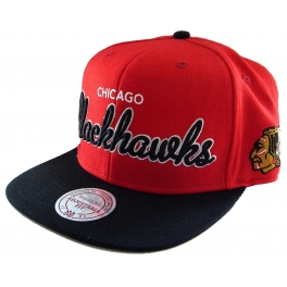 Mitchell And Ness - Casquette Snapback Chicago Blackhawks - NHL - Script