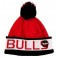 MITCHELL And NESS - Bonnet à pompon NBA - Chicago BULLS - Block Cuff - MN-NBA-KK39Z-CHIBUL-RED-OS